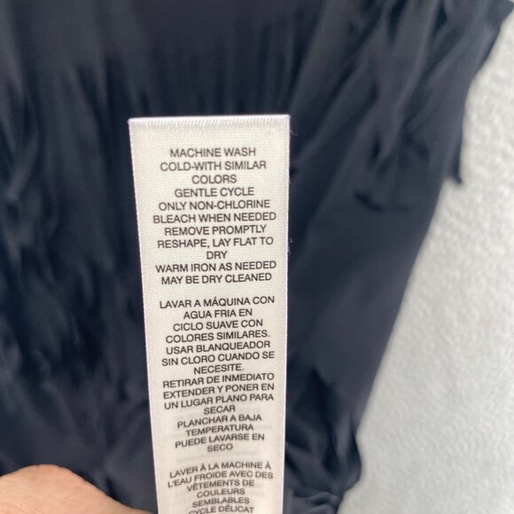 Chicos Dress Womens 3 US Extra Large Black Shift Tiered Fringe Cap Sleeve Knit - Picture 7 of 10